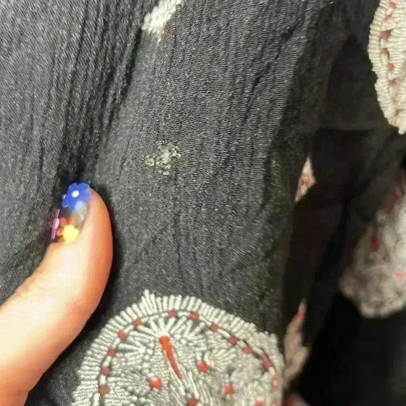 Free People Sleeveless Tree Swing Tunic Top Size Small Black - Picture 8 of 11